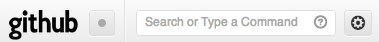 Github command bar blank